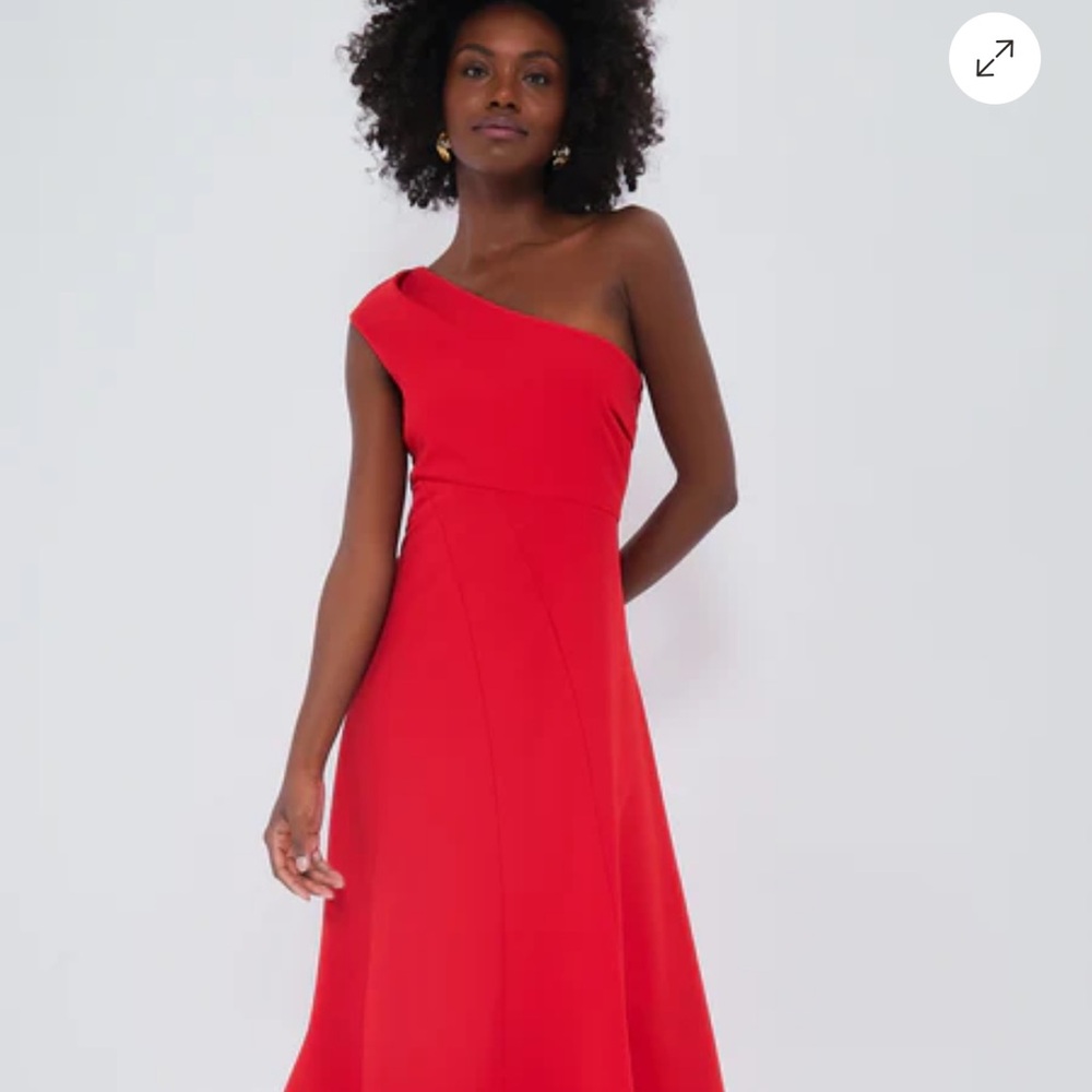 Tuckernuck One-Shoulder Red A-Line Dress